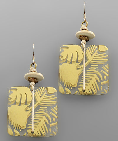 Gold Leaf Printed Earrings *FINAL SALE*