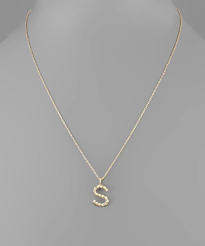 Rope Initial Necklace