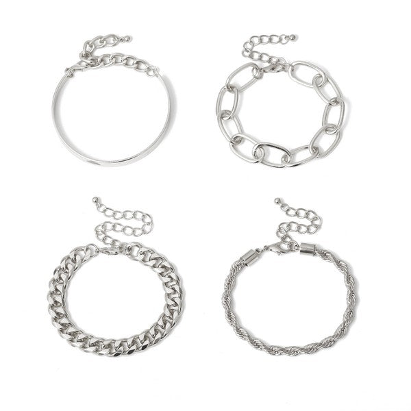 Silver Stacking Bracelet Set *FINAL SALE*