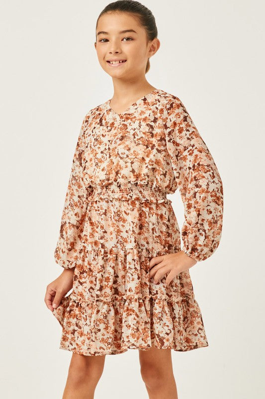 Floral Smocked Waist Dress