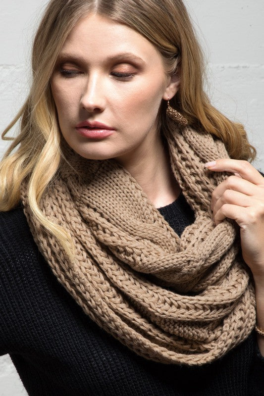 Cable Knit Infinity Scarf *FINAL SALE*