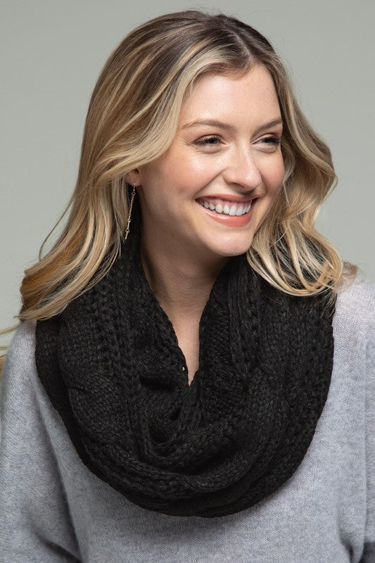 Cable Knit Infinity Scarf *FINAL SALE*