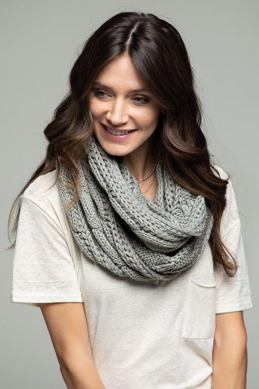 Cable Knit Infinity Scarf *FINAL SALE*