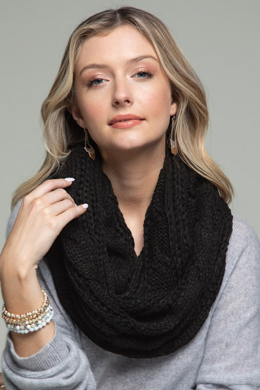 Cable Knit Infinity Scarf *FINAL SALE*